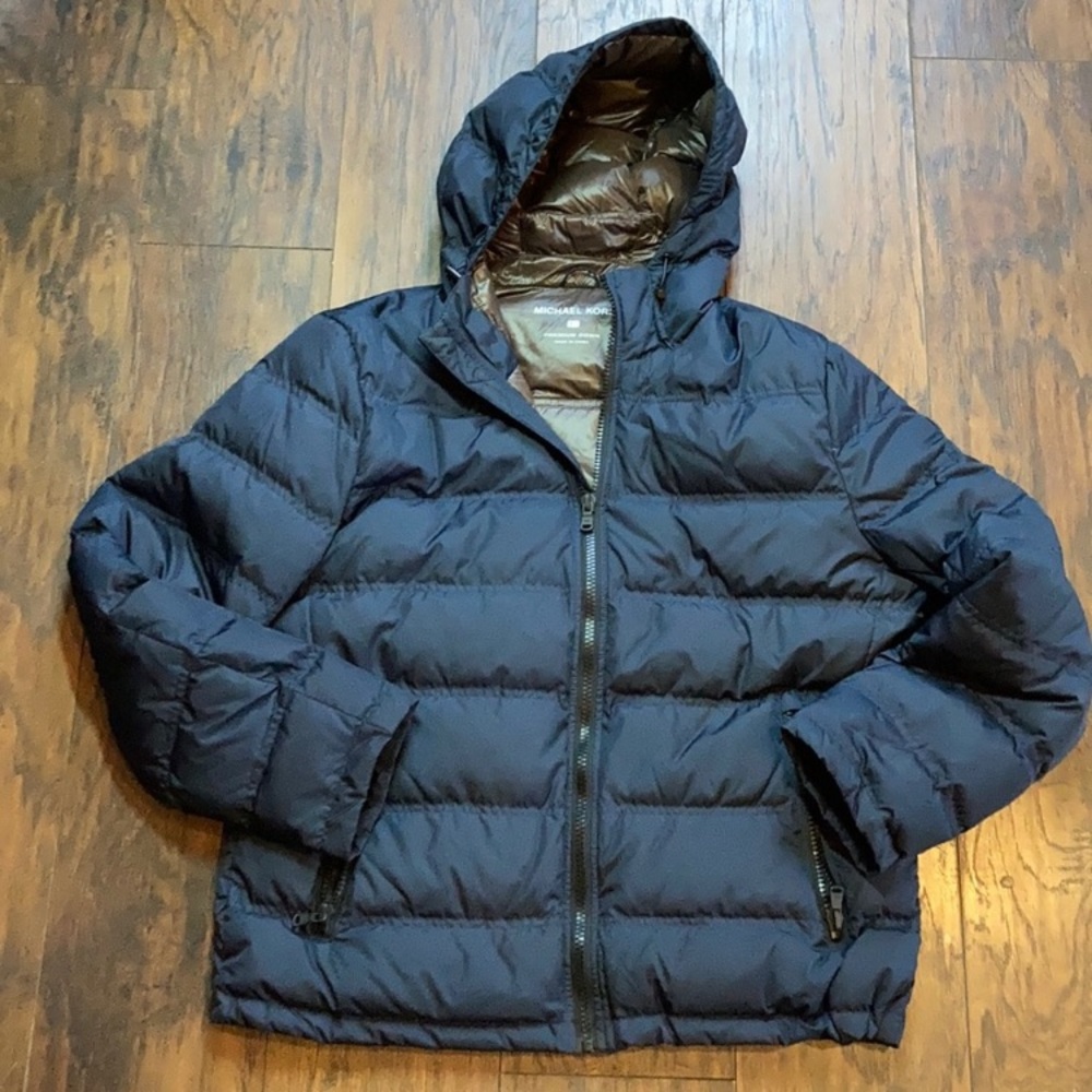 Michael Kors Blue Down Puffer Jacket